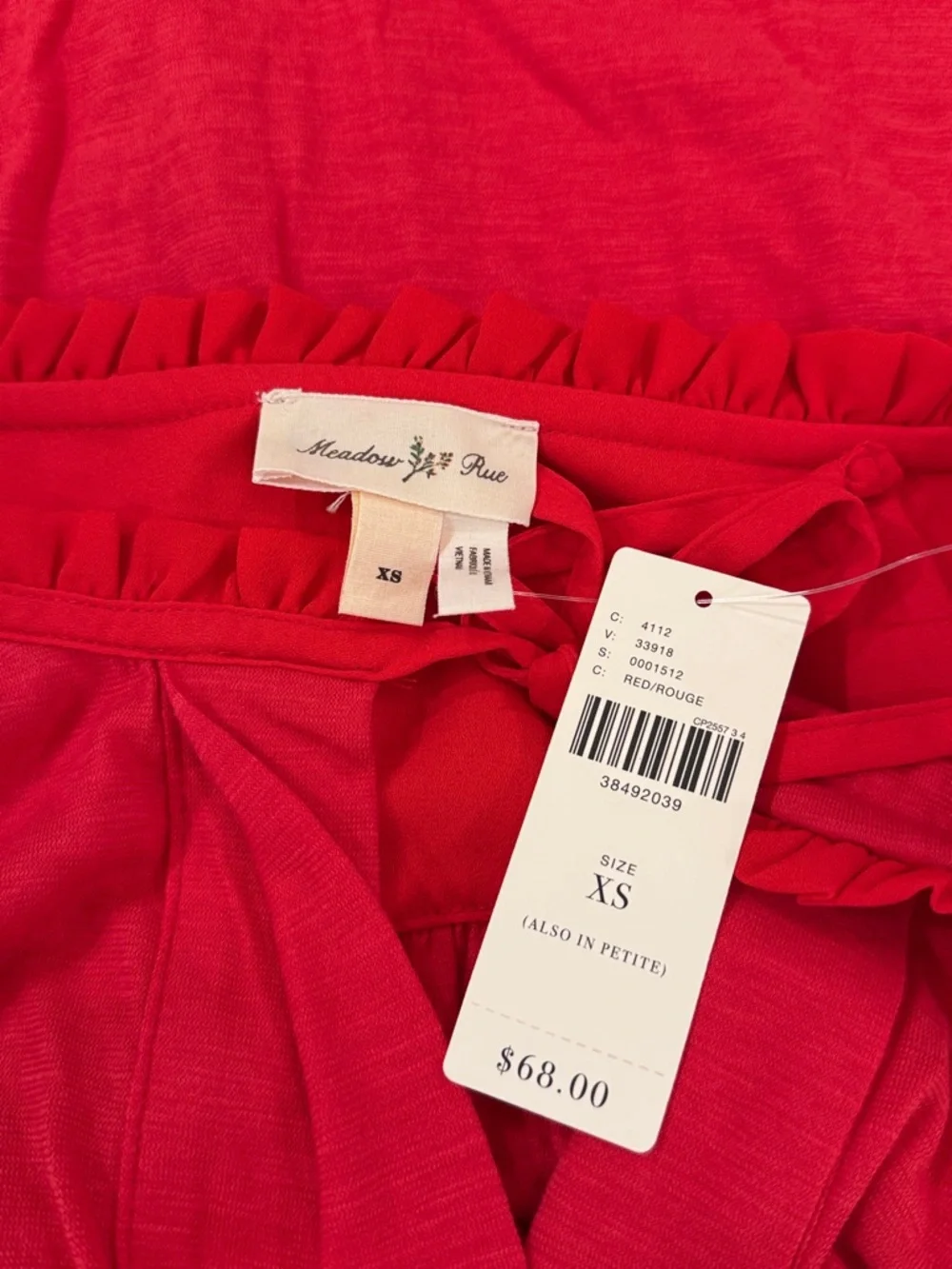 Anthropologie Ruffle-Trim Tank Top  by Meadow Rue | Size XS